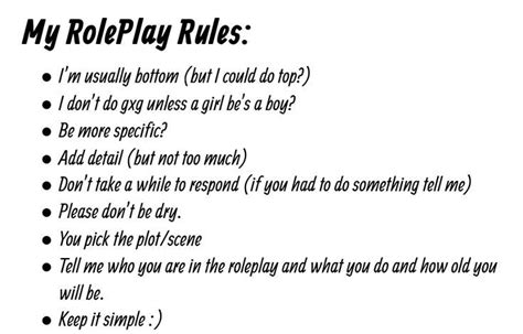 role play bdscr|Rules .